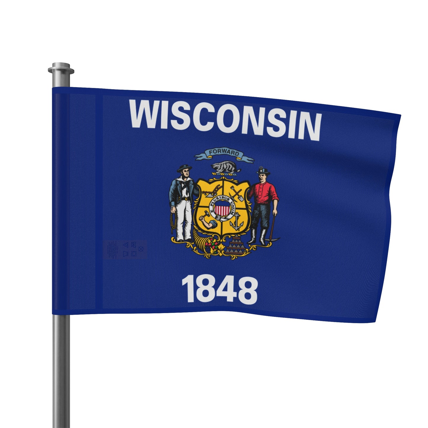 Flag Village USA Wisconsin State Flag 18" x 12" / 36" x 24" / 60" x 36"
