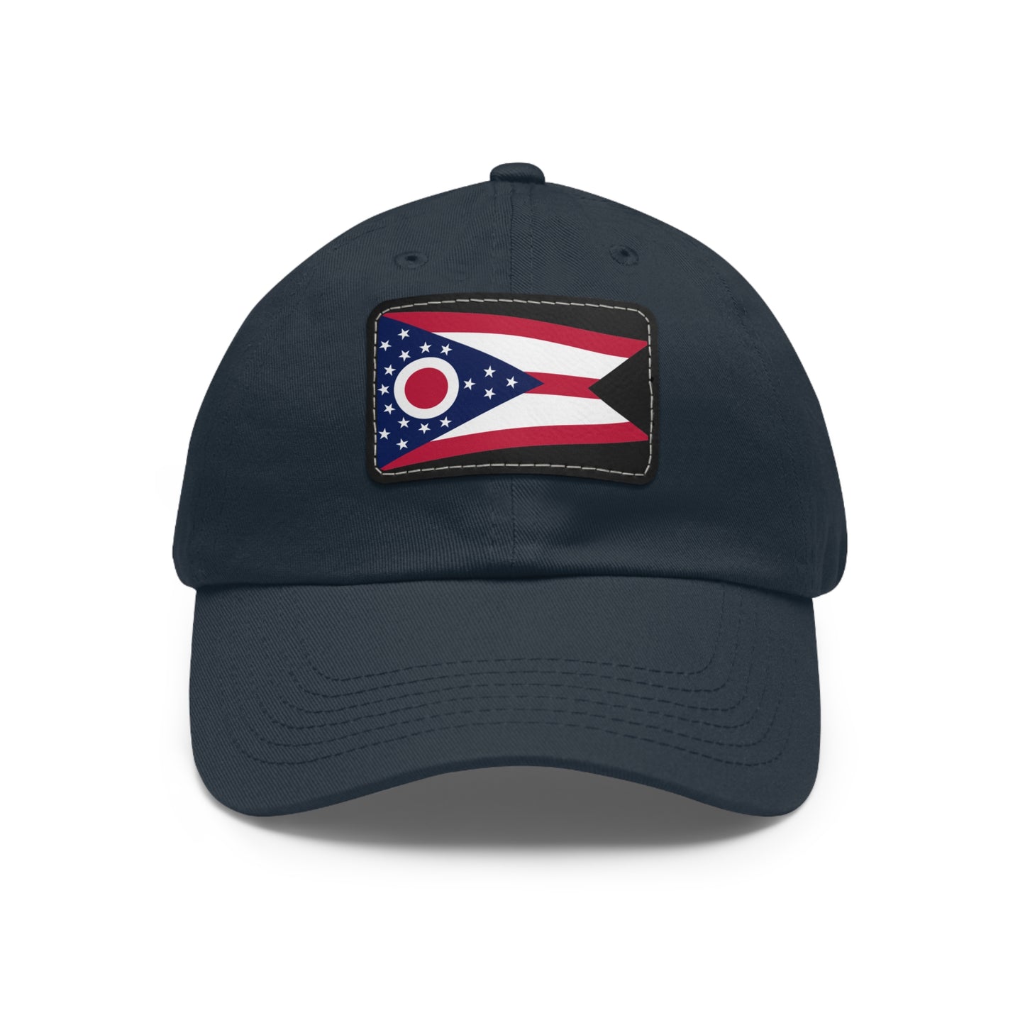 Flag Village USA Ohio State Flag Hat Cap with Leather Patch