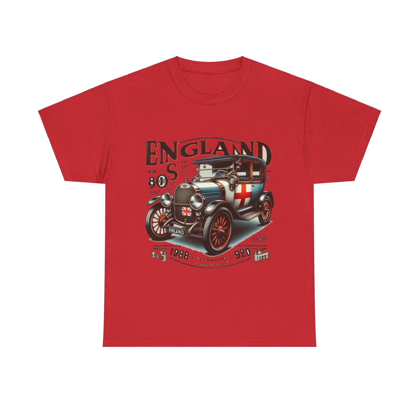 Flag Village UK Vintage Car Flag T-SHIRT Heavy Cotton Tee UK0022