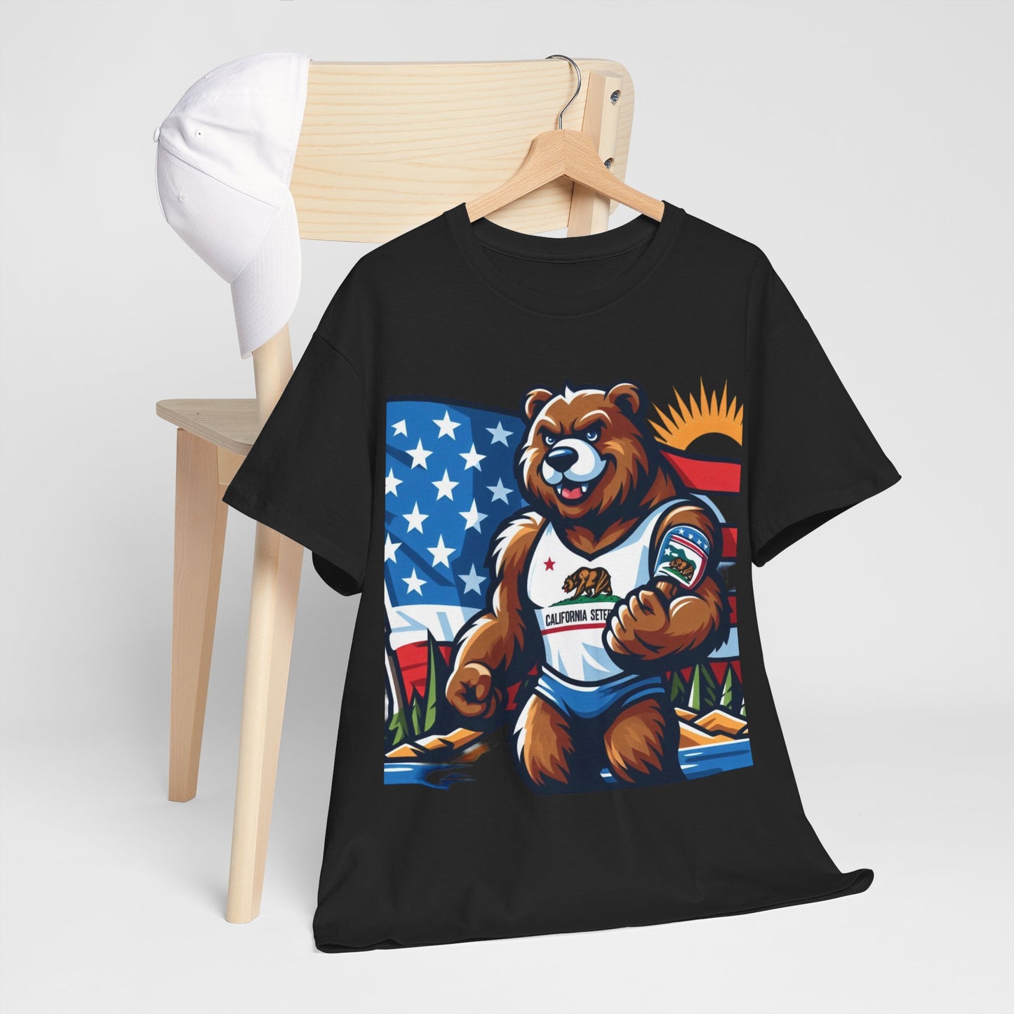 Flag Village USA California State Flag T-SHIRT Heavy Cotton Tee CA05
