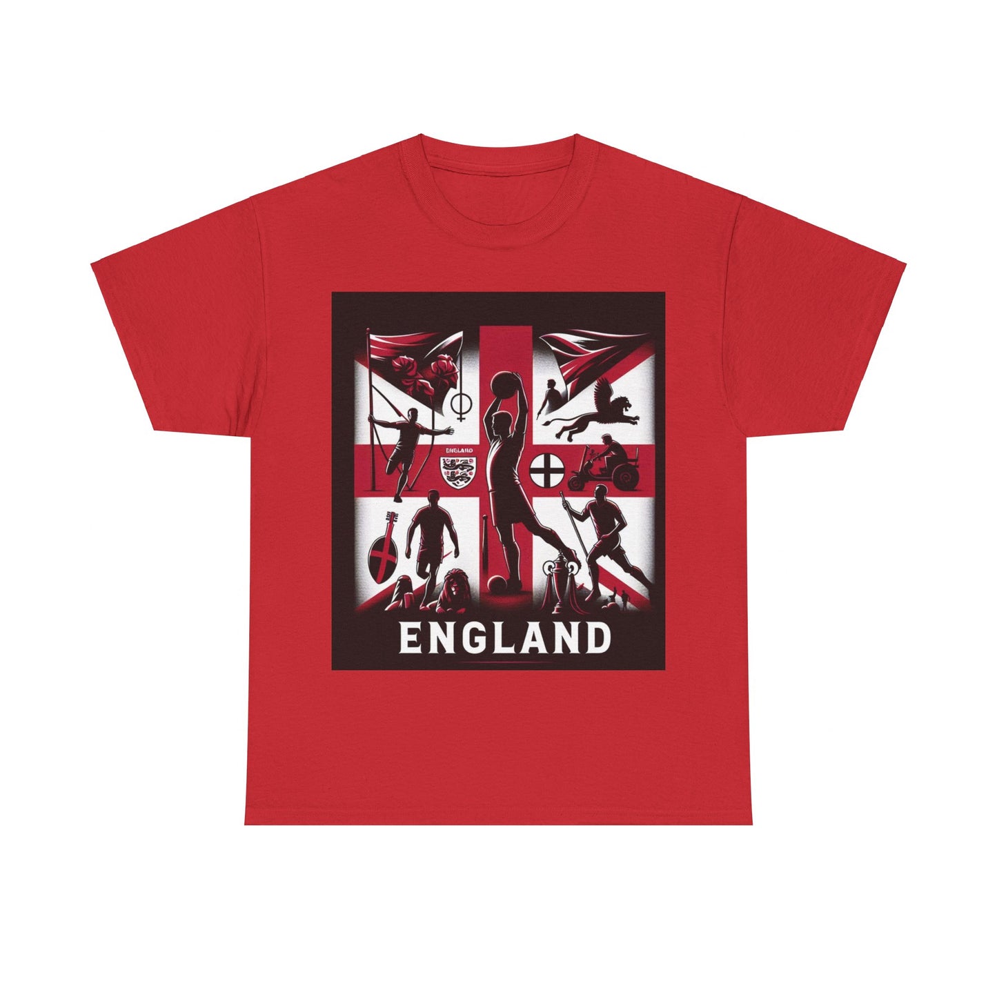 Flag Village England Sporting Flag T-SHIRT Heavy Cotton Tee GBR0005