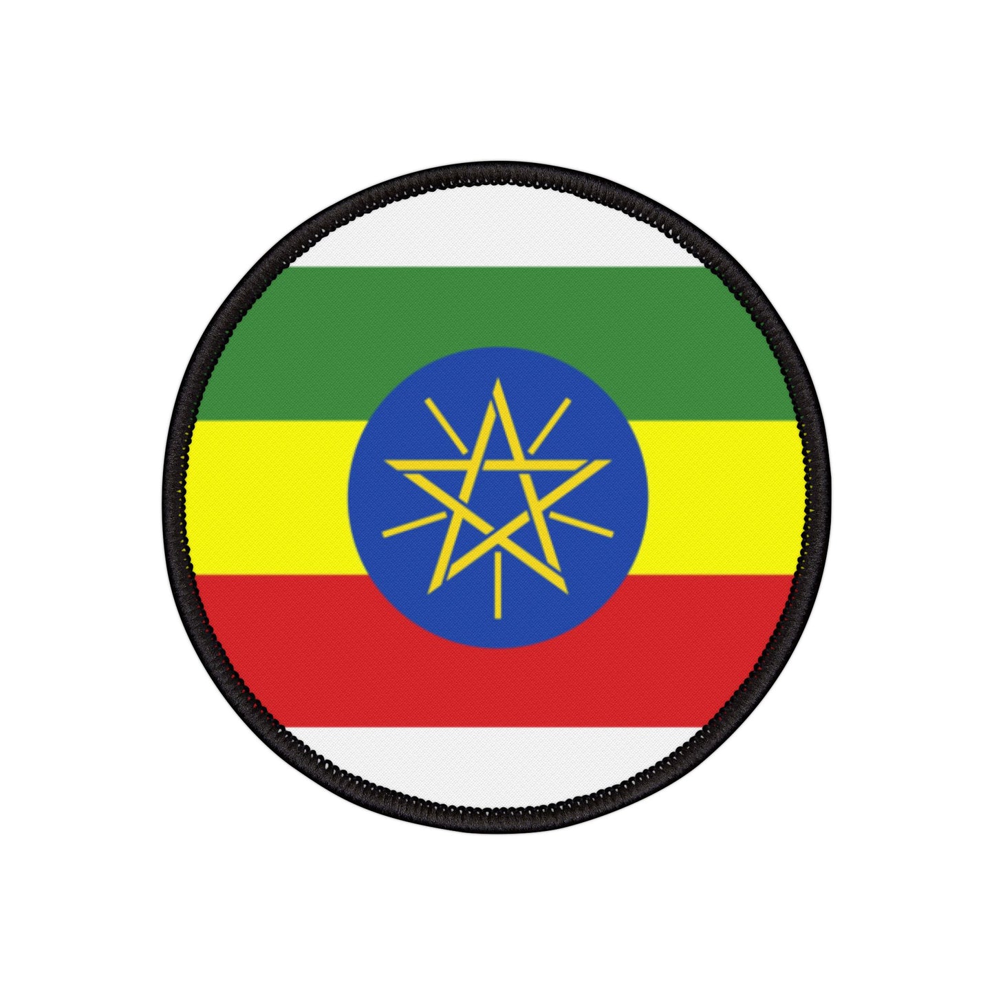 Flag Village Ethiopia Flag Embroidery Iron-On Patches