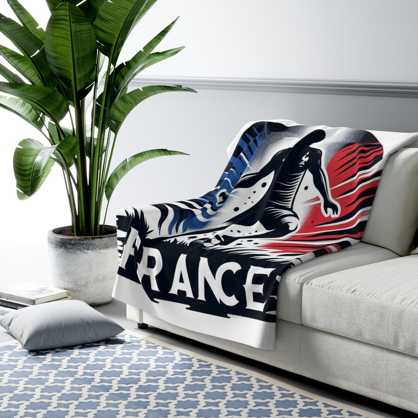 Flag Village France Sporting Flag Sherpa Fleece Blanket FRA0007