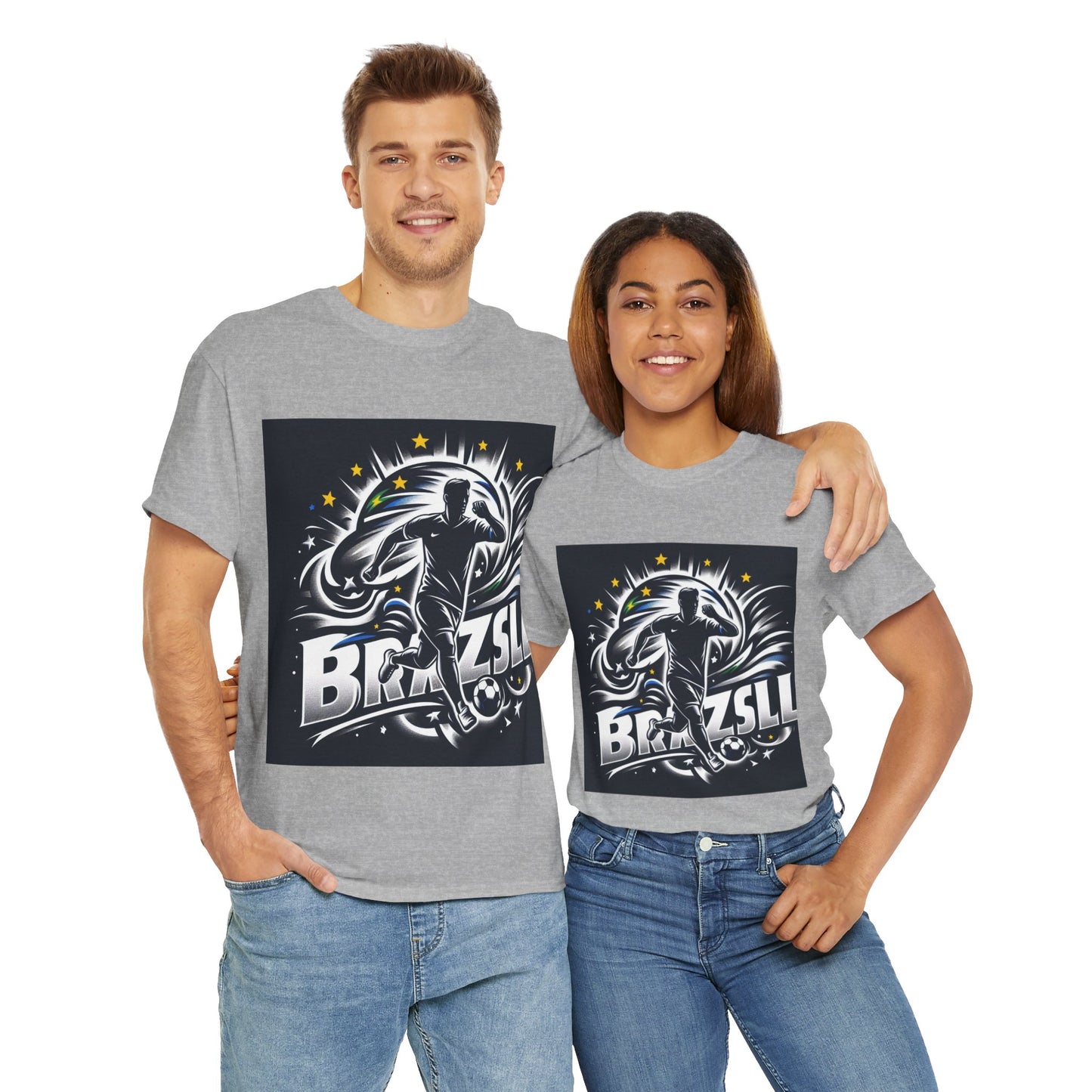 Flag Village Brazil Sporting Flag T-SHIRT Heavy Cotton Tee BRA0002