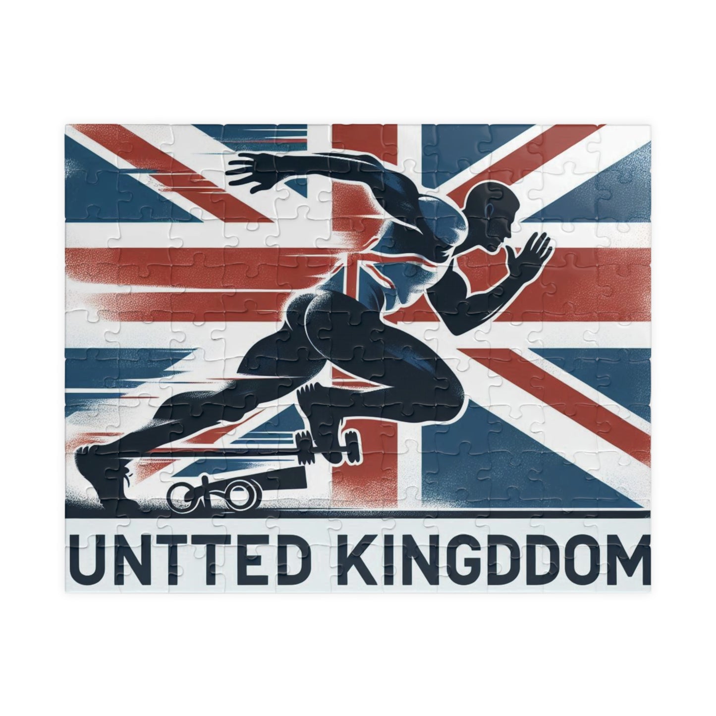 Flag Village United Kingdom Sporting Flag Puzzle (110, 252, 520, 1014-piece) UK0013