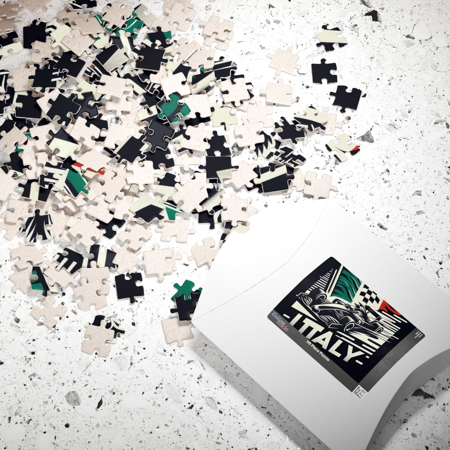 Flag Village Italy Racing Car Sporting Flag Puzzle (110, 252, 520, 1014-piece) ITA0013