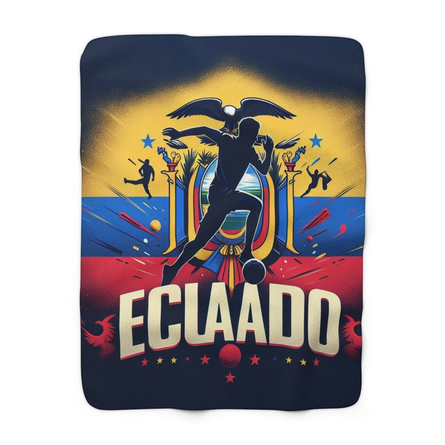 Flag Village Ecuador Sporting Flag Sherpa Fleece Blanket ECU0003