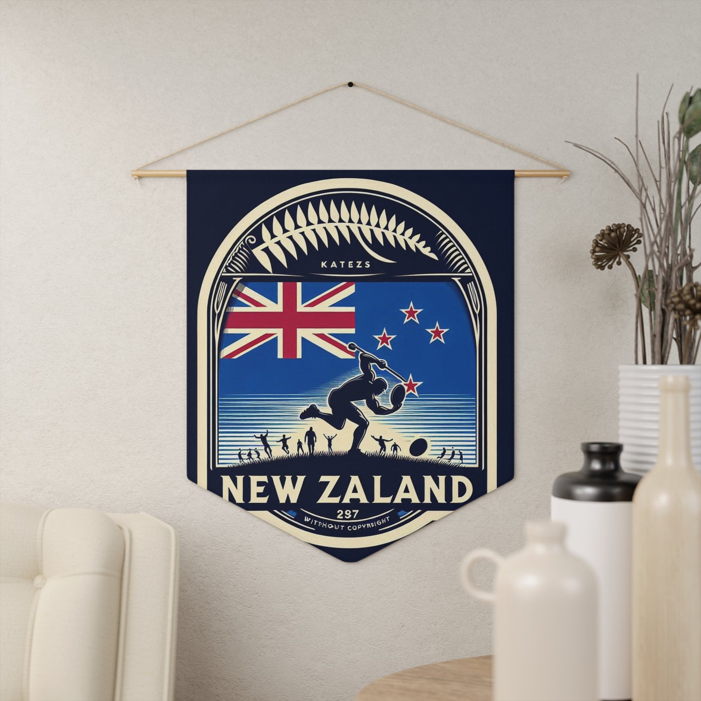 Flag Village New Zealand Flag Pennant Sporting Home Wall decoration NZL0001