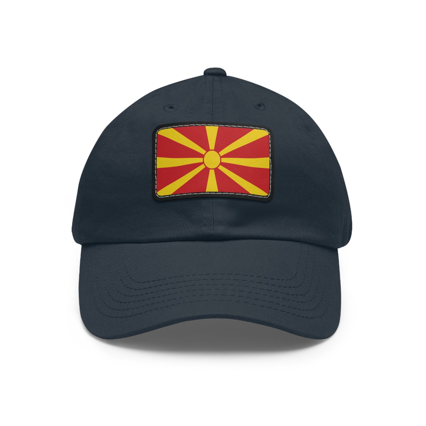 Flag Village Macedonia Flag Hat Cap with Leather Patch