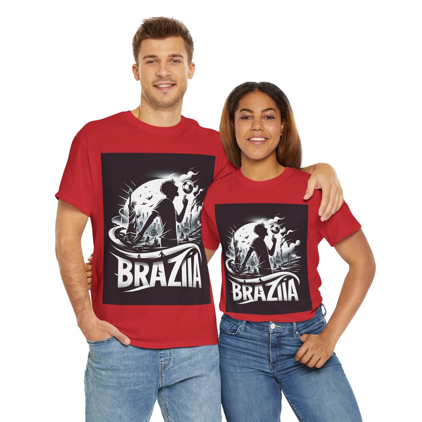 Flag Village Brazil Sporting Flag T-SHIRT Heavy Cotton Tee BRA0008
