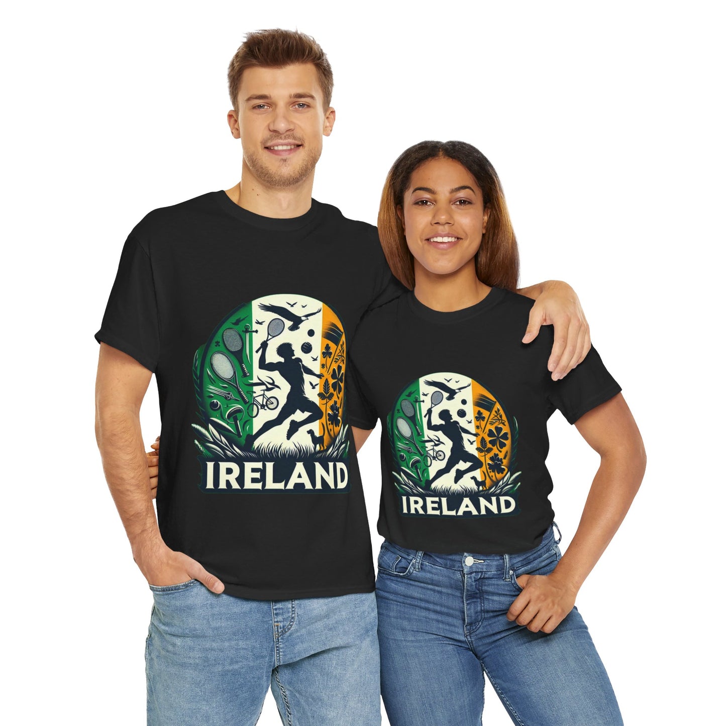 Flag Village Ireland Sporting Flag T-SHIRT Heavy Cotton Tee IRL0004