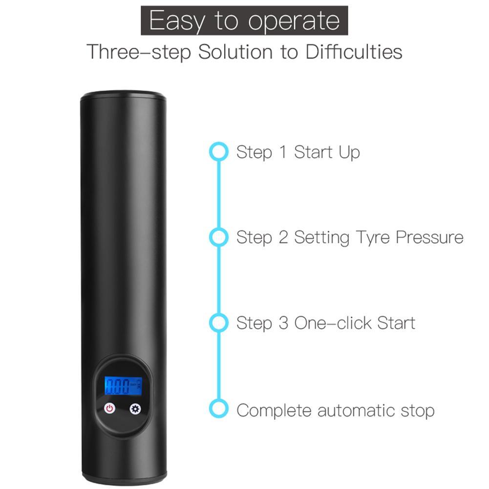 Flag Village Auto Tools Portable Car Air Pumps Electric Tire Inflator Car Bike Bicycle Pump Auto Car Wireless Inflatable Pump