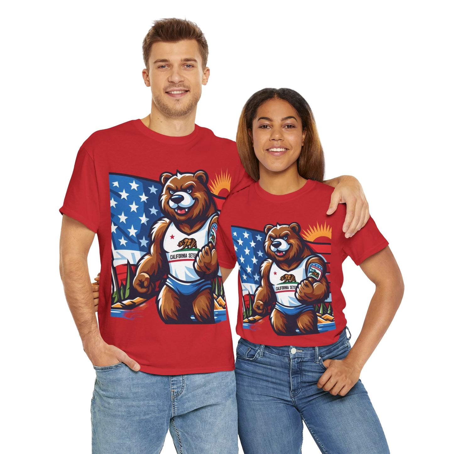 Flag Village USA California State Flag T-SHIRT Heavy Cotton Tee CA05