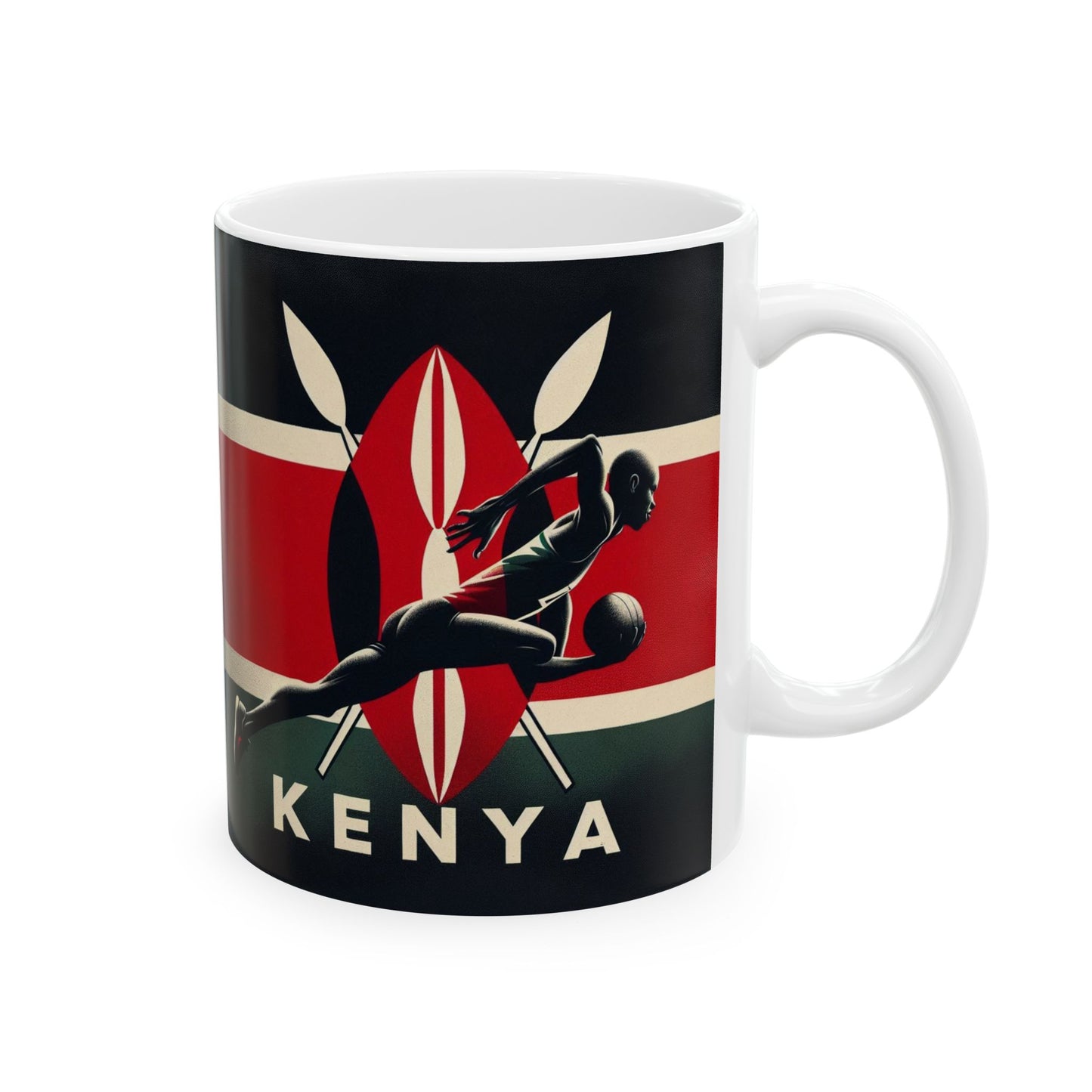 Flag Village KENYA Sporting Flag Ceramic Coffee Mug 11oz KEN0003