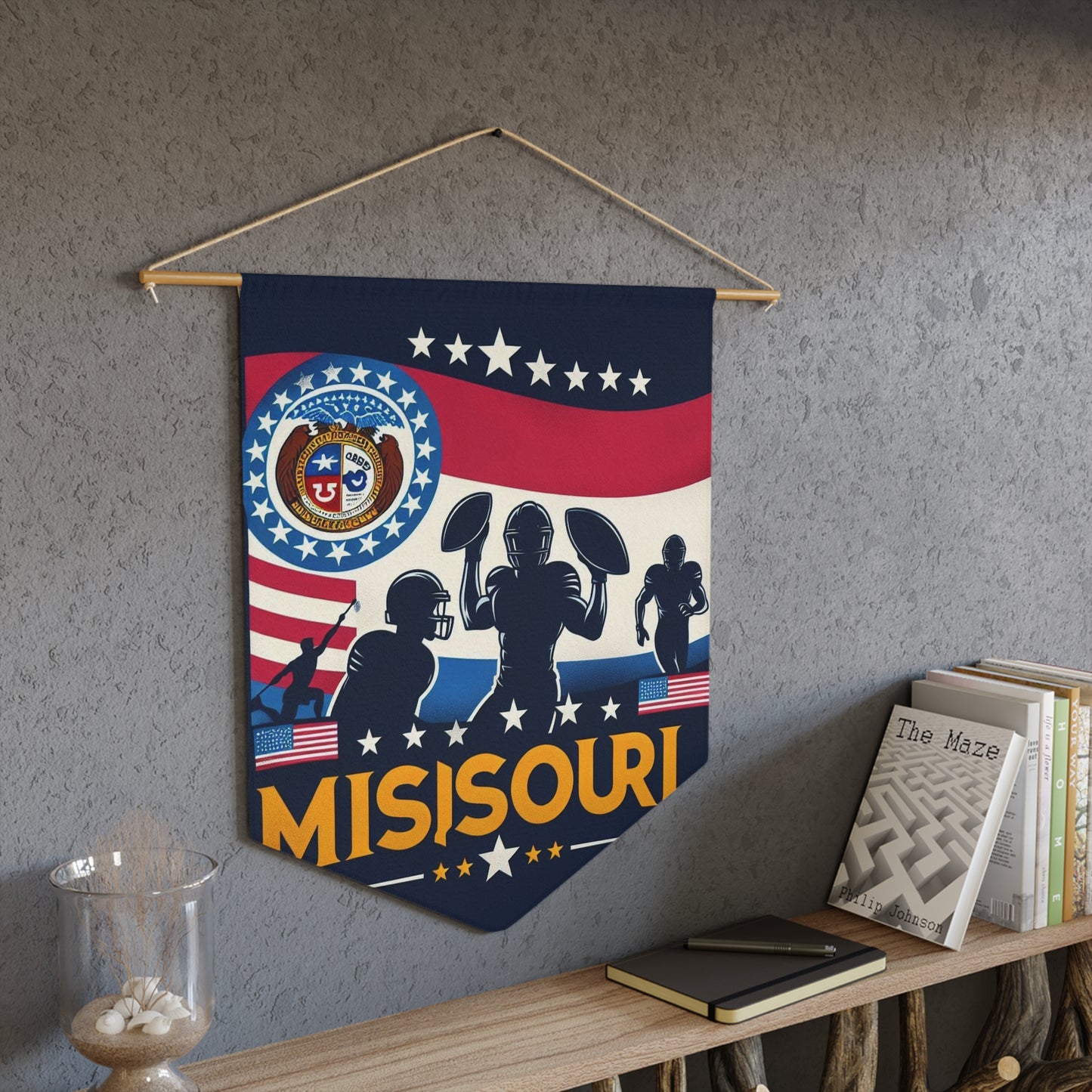 Flag Village Missouri State Flag Pennant Sporting Home Wall decoration MO0001