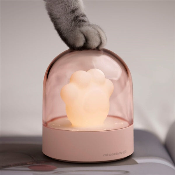 Flag Village Exquisite Night Light Cat Paw Light USB Charging Music Box Warm Musical Lamp Cats Paw Lamp For Kids Children Gift Desktop Decor