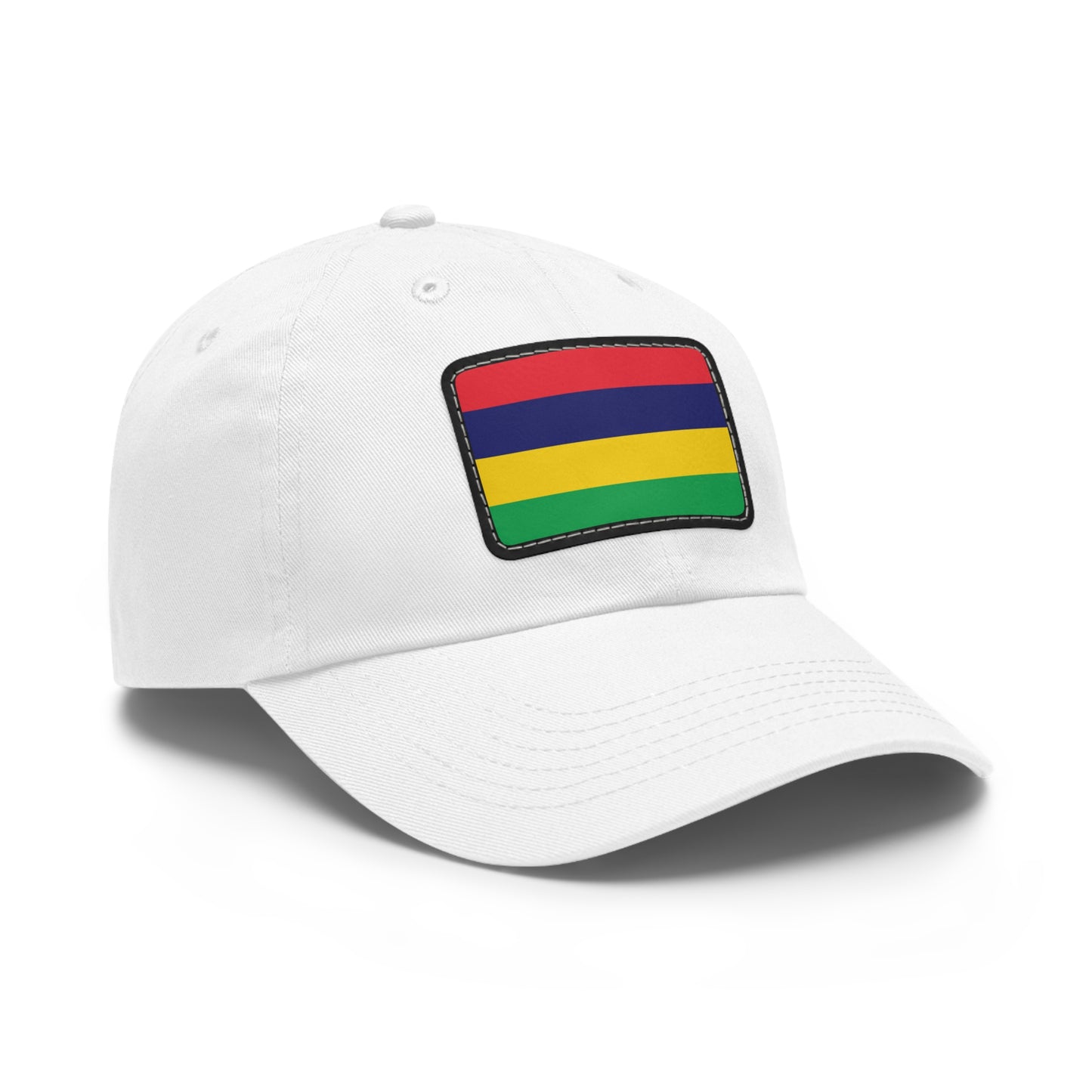 Flag Village Mauritius Flag Hat Cap with Leather Patch