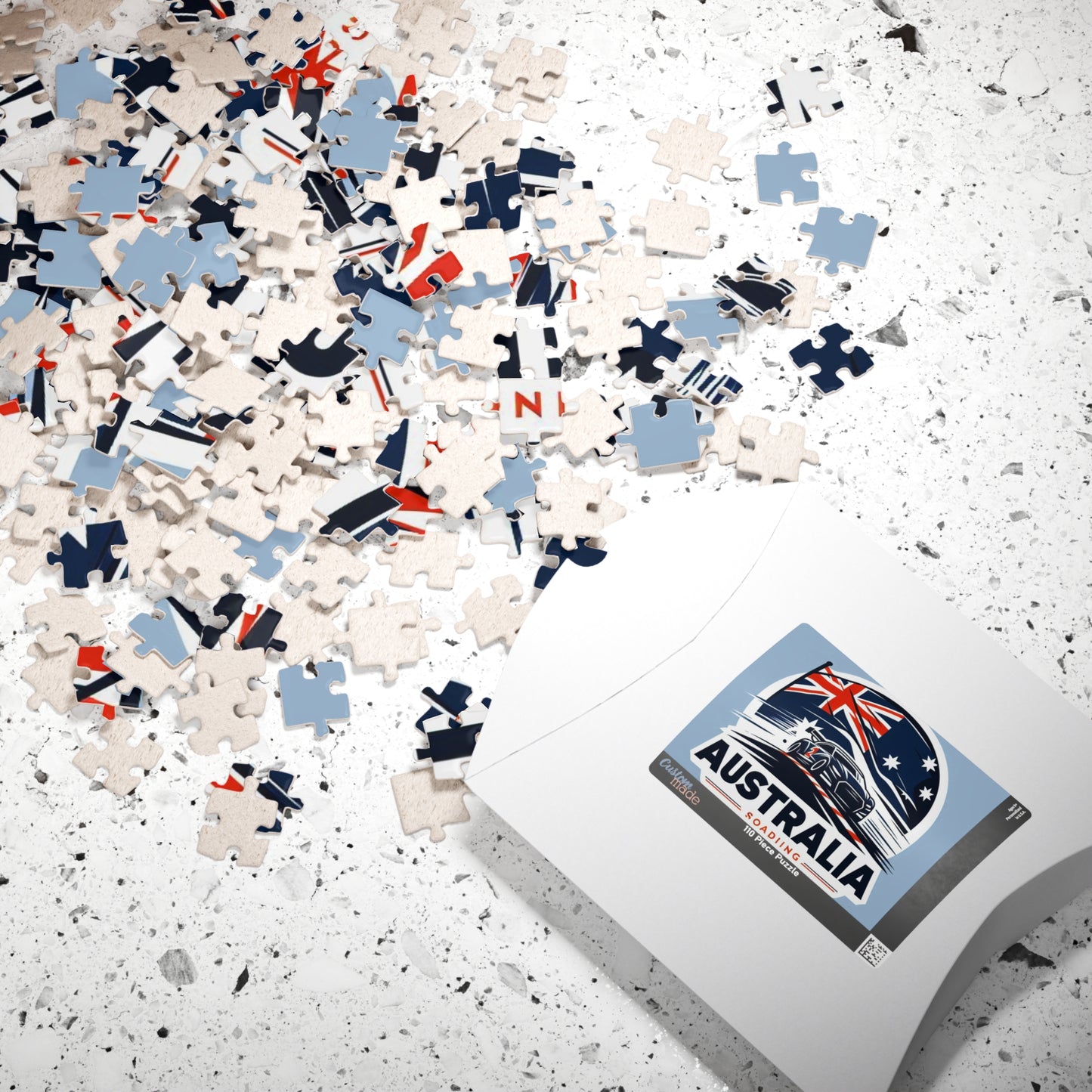 Flag Village Australia Racing Car Sporting Flag Puzzle (110, 252, 520, 1014-piece) AUS0011