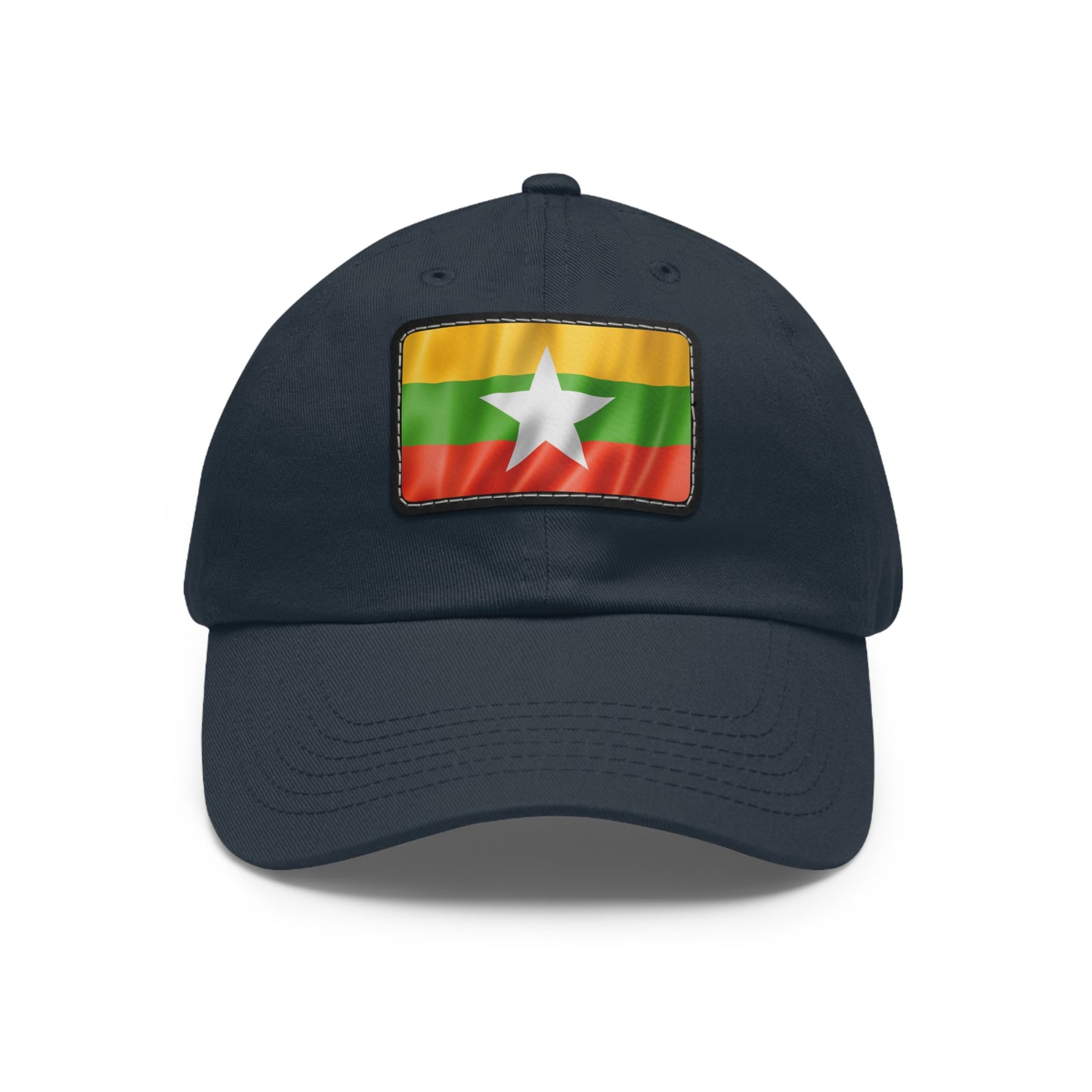 Flag Village Myanmar Flag Hat Cap with Leather Patch