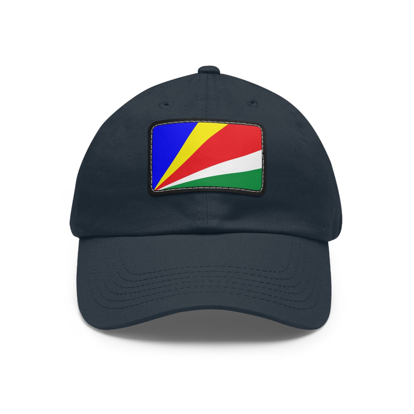 Flag Village Seychelles Flag Hat Cap with Leather Patch