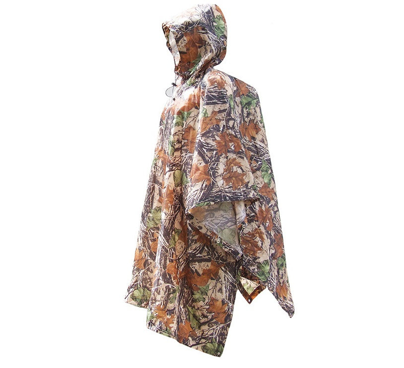 Flag Village Jungle through mountaineering camouflage raincoat Outdoor hiking marching poncho poncho