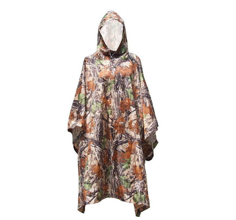 Flag Village Jungle through mountaineering camouflage raincoat Outdoor hiking marching poncho poncho