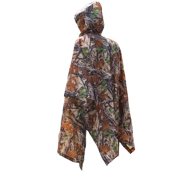 Flag Village Jungle through mountaineering camouflage raincoat Outdoor hiking marching poncho poncho