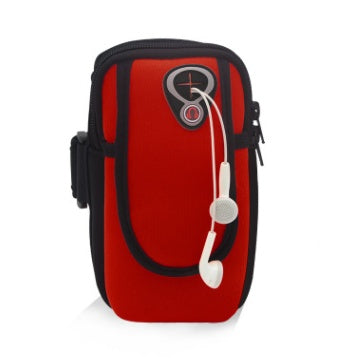 Flag Village Running mobile phone arm bag sports arm bag female outdoor male arm set fitness gift equipment wrist bag arm bag arm band