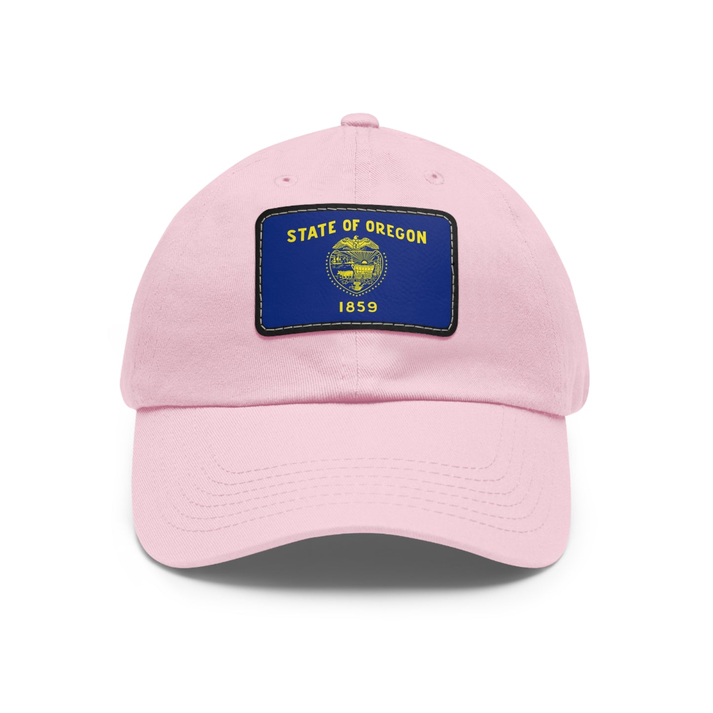 Flag Village USA Oregon (obverse) State Flag Hat Cap with Leather Patch