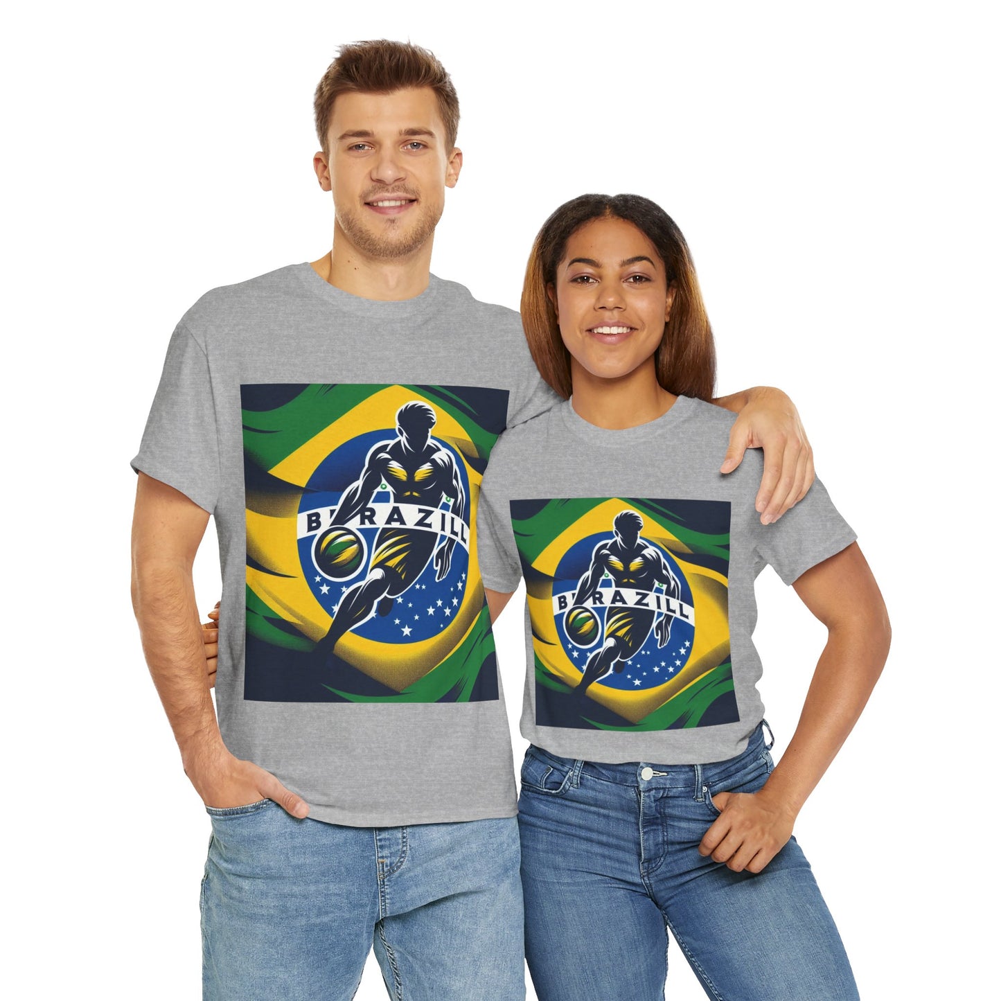 Flag Village Brazil Sporting Flag T-SHIRT Heavy Cotton Tee BRA0014