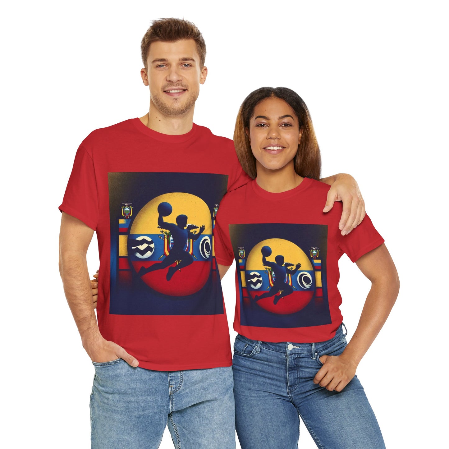 Flag Village Ecuador Sporting Flag T-SHIRT Heavy Cotton Tee ECU0005