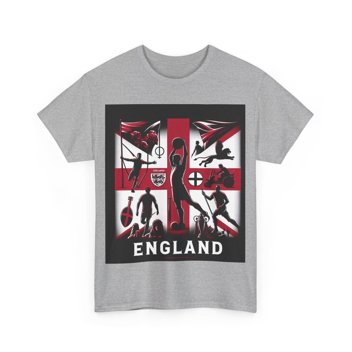 Flag Village England Sporting Flag T-SHIRT Heavy Cotton Tee GBR0005