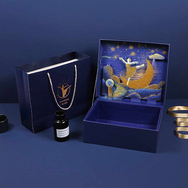 Flag Village Hand Gift Packaging Box Birthday Gift Bag Box Customization