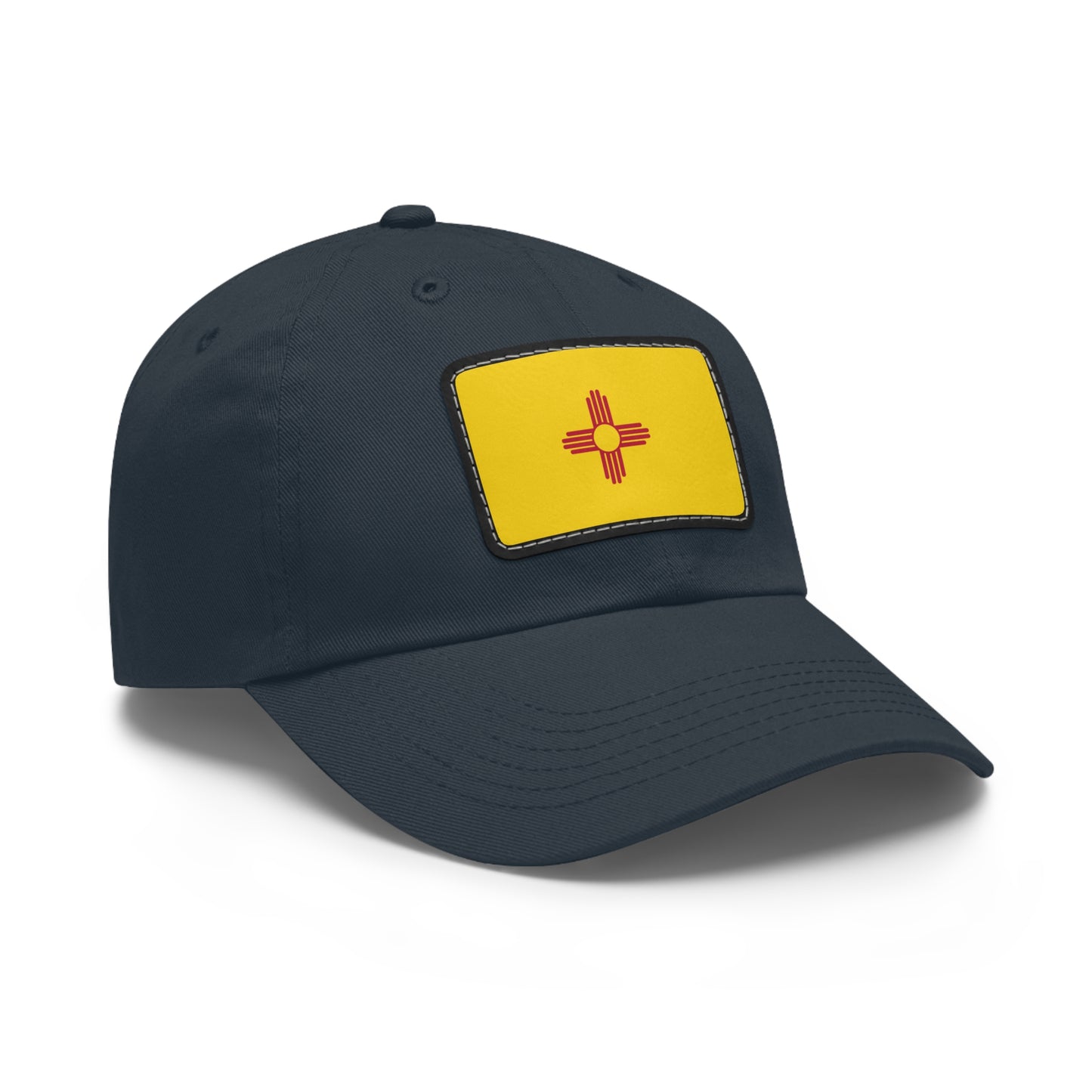 Flag Village USA New Mexico State Flag Hat Cap with Leather Patch