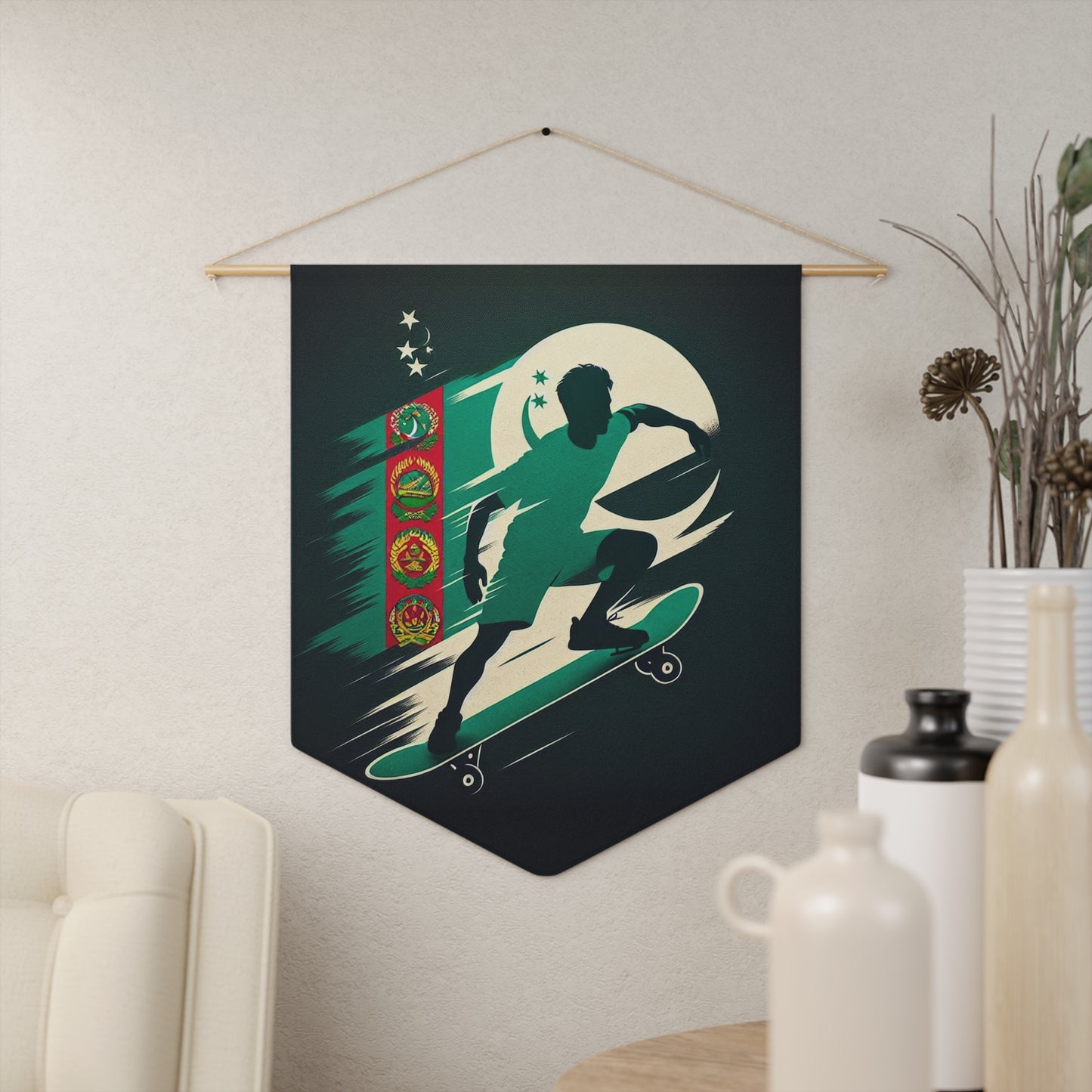 Flag Village Turkmenistan Flag Pennant Sporting Home Wall decoration TKM0002