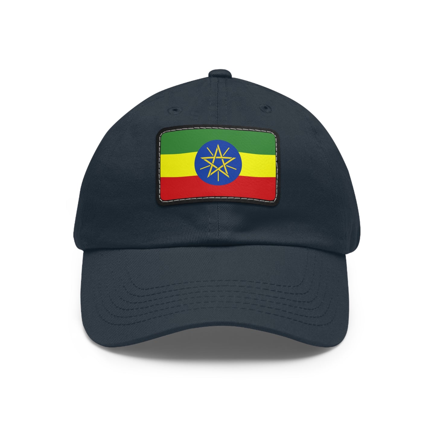 Flag Village Ethiopia Flag Hat Cap with Leather Patch