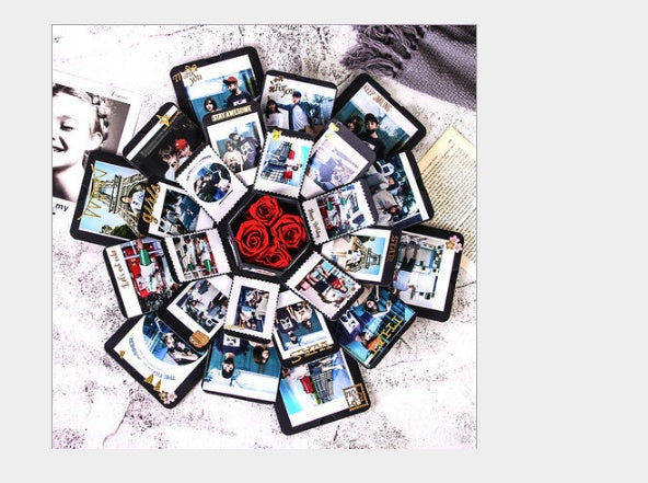 Flag Village Surprise explosion box manual diy photo album creative photo custom hot vibrato with the same paragraph birthday gift