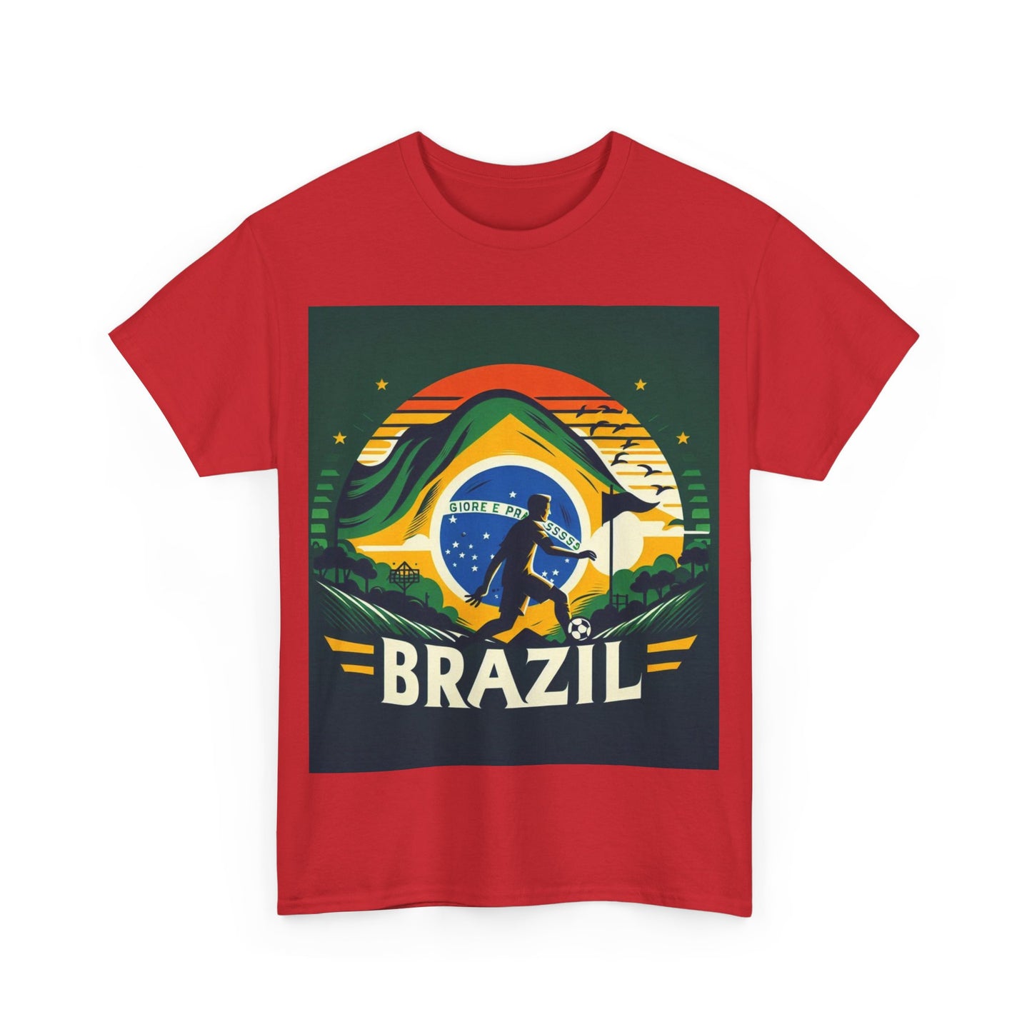Flag Village Brazil Sporting Flag T-SHIRT Heavy Cotton Tee BRA0013