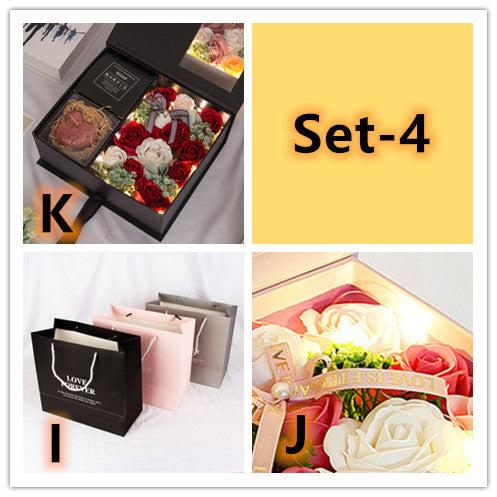 Flag Village Creative Valentine's Day Gift Soap Rose Flower Gift Box