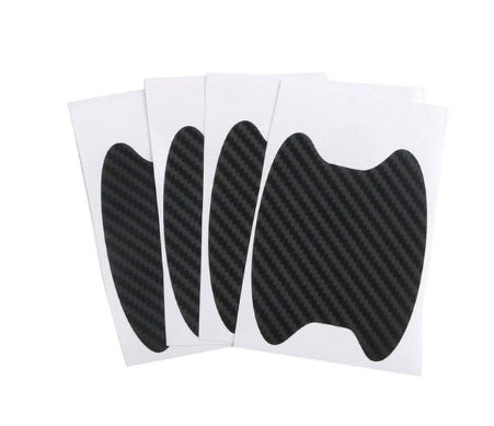 Flag Village Auto Tools 4pcs Set Of Door Stickers Carbon Fiber Scratch-resistant Car Handle Stickers