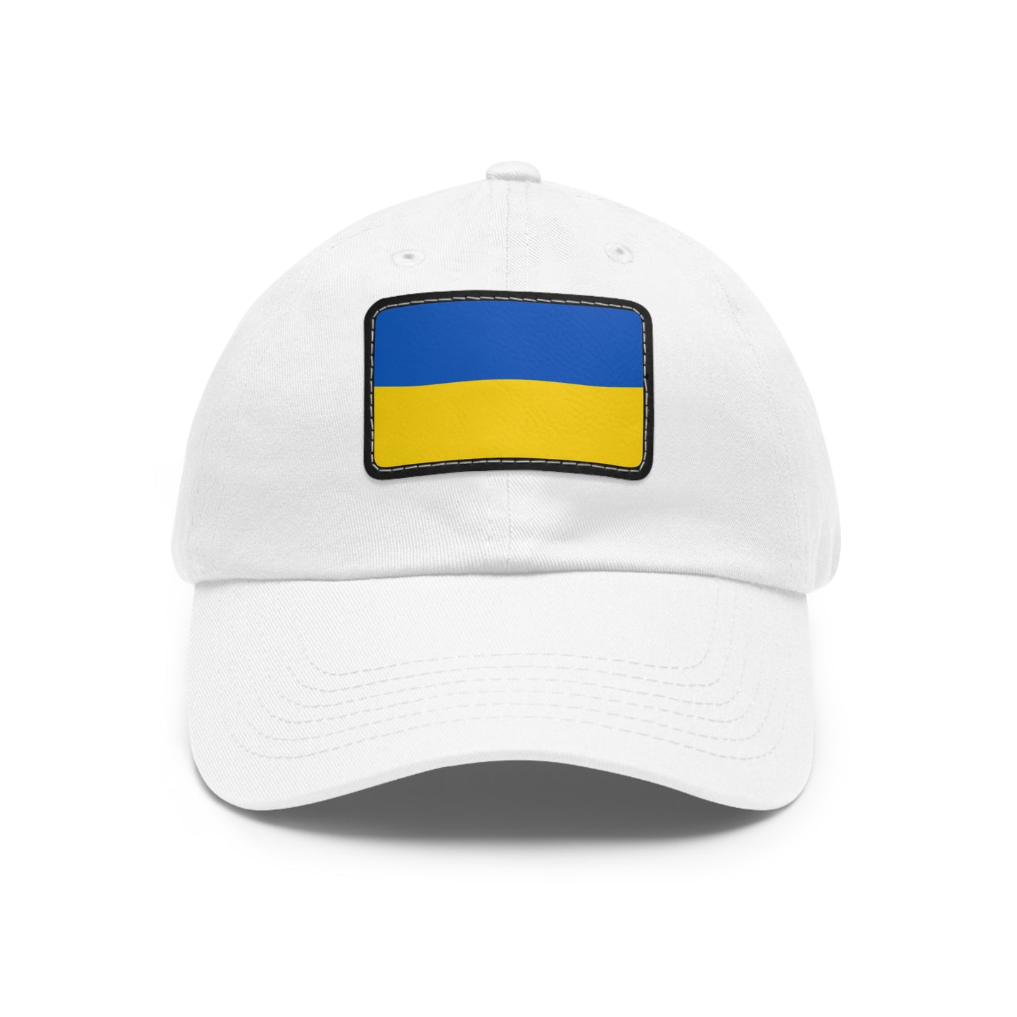 Flag Village Ukraine Flag Hat Cap with Leather Patch