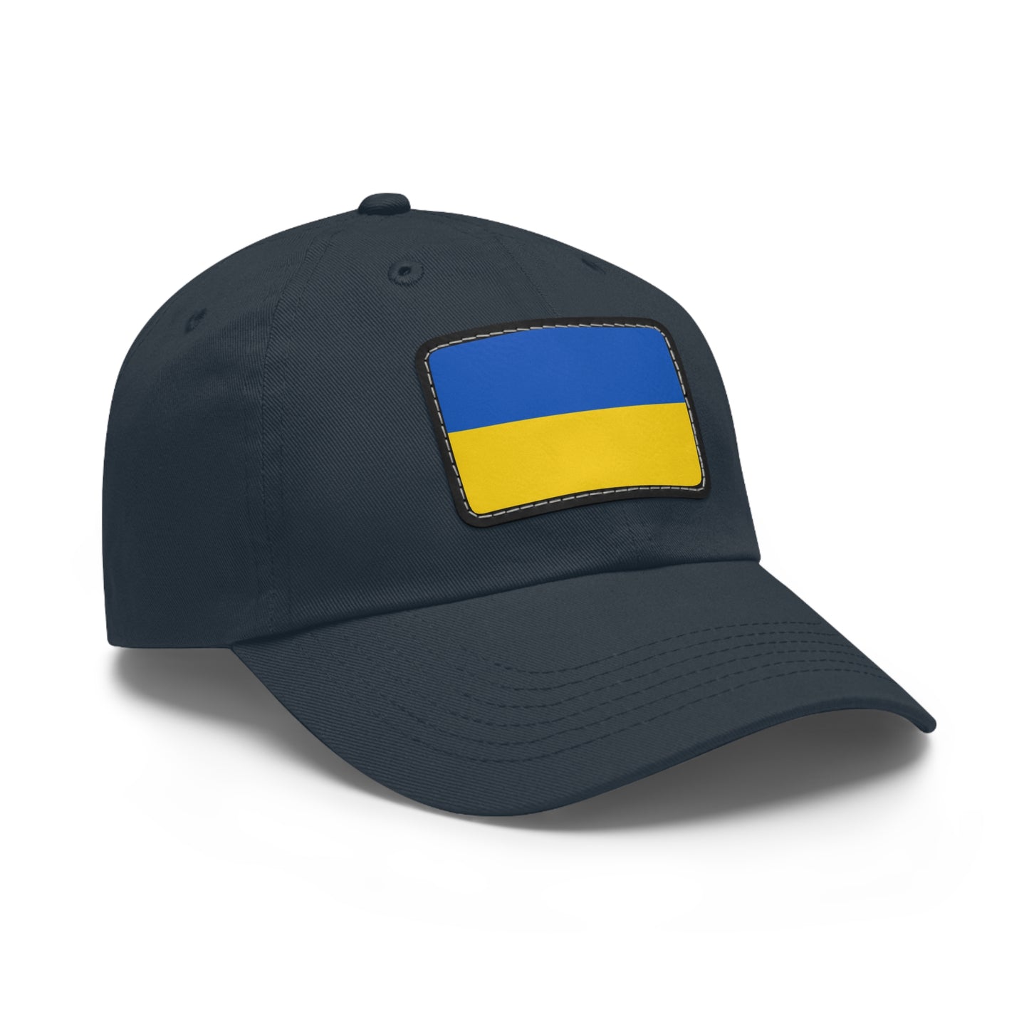 Flag Village Ukraine Flag Hat Cap with Leather Patch