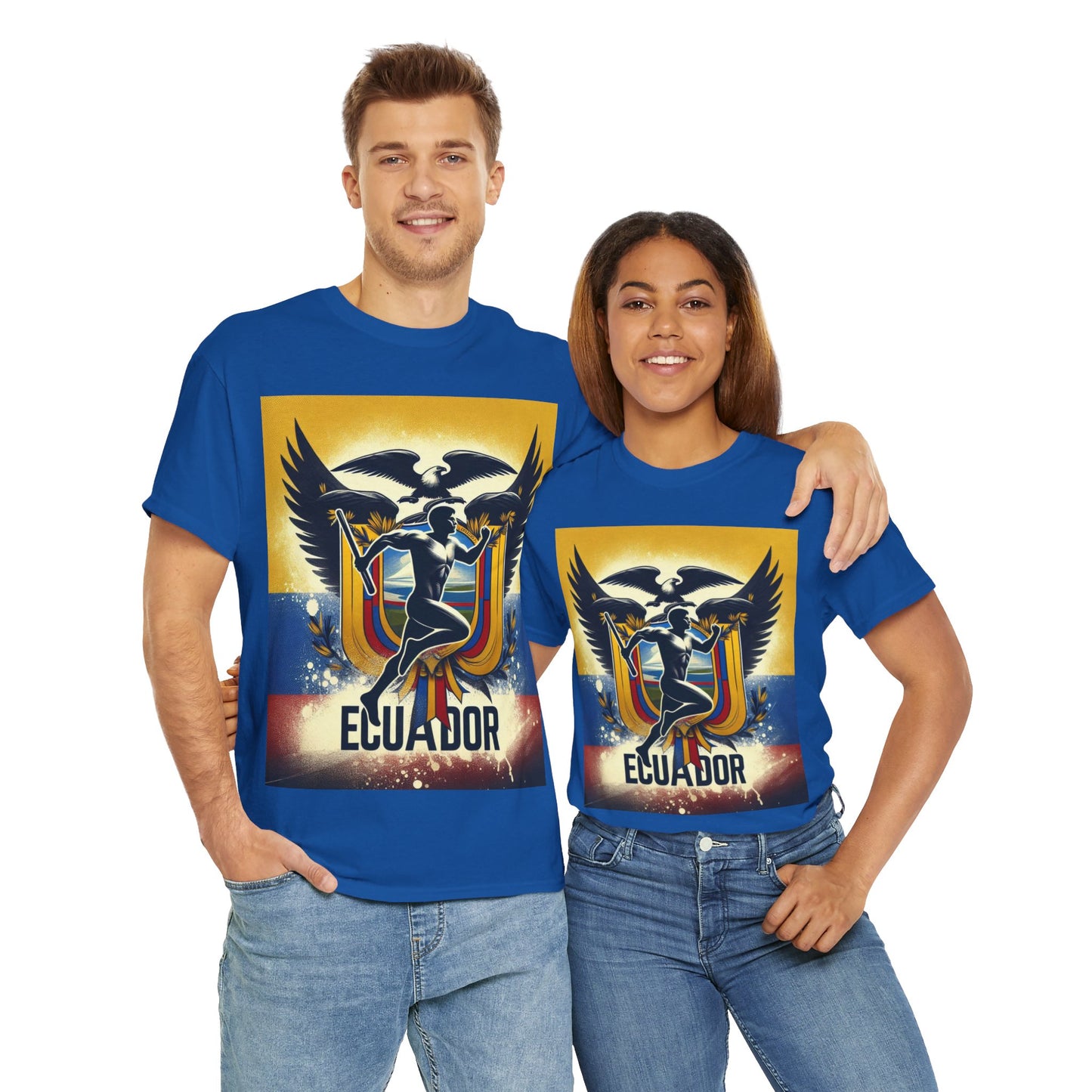 Flag Village Ecuador Sporting Flag T-SHIRT Heavy Cotton Tee ECU0007