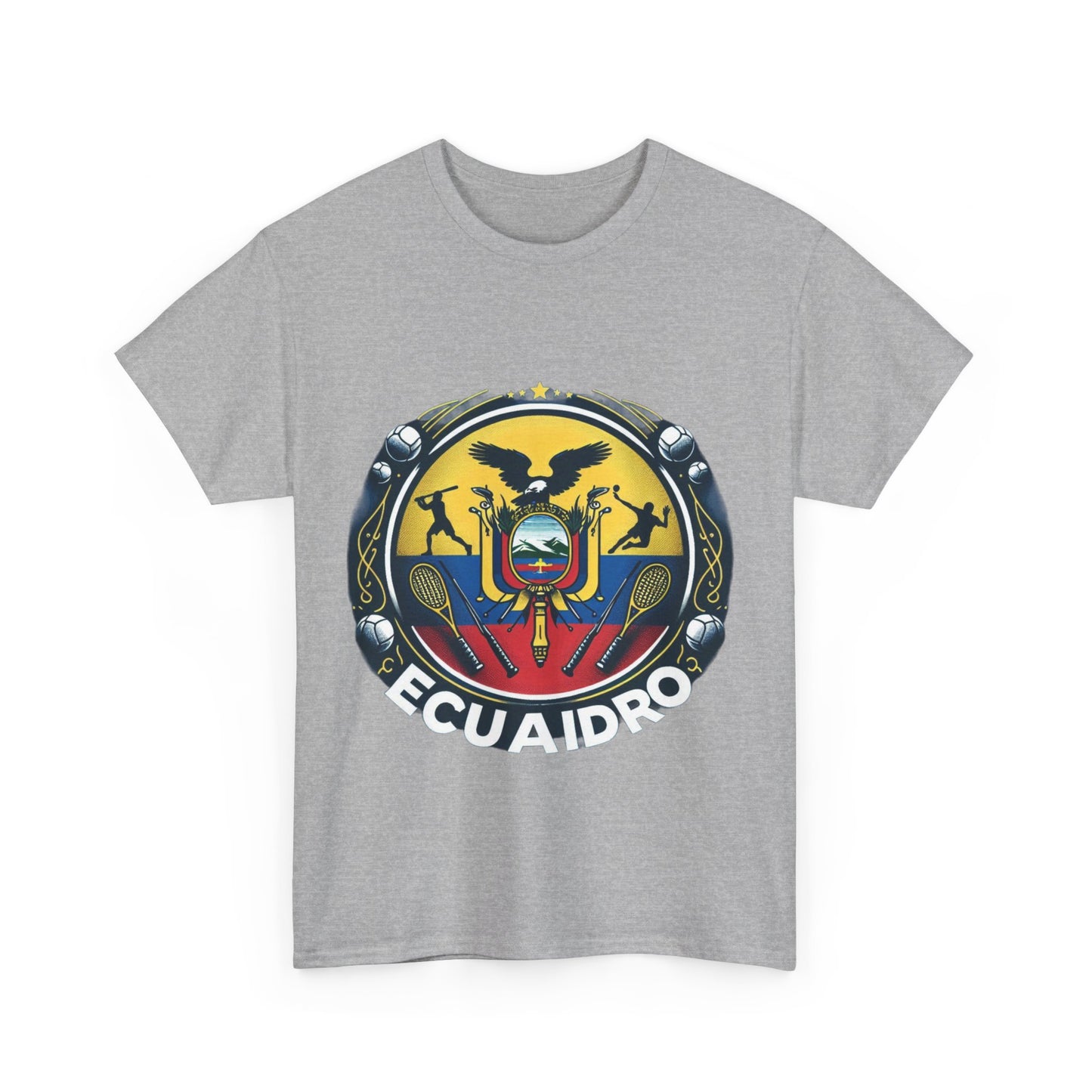 Flag Village Ecuador Sporting Flag T-SHIRT Heavy Cotton Tee ECU0001