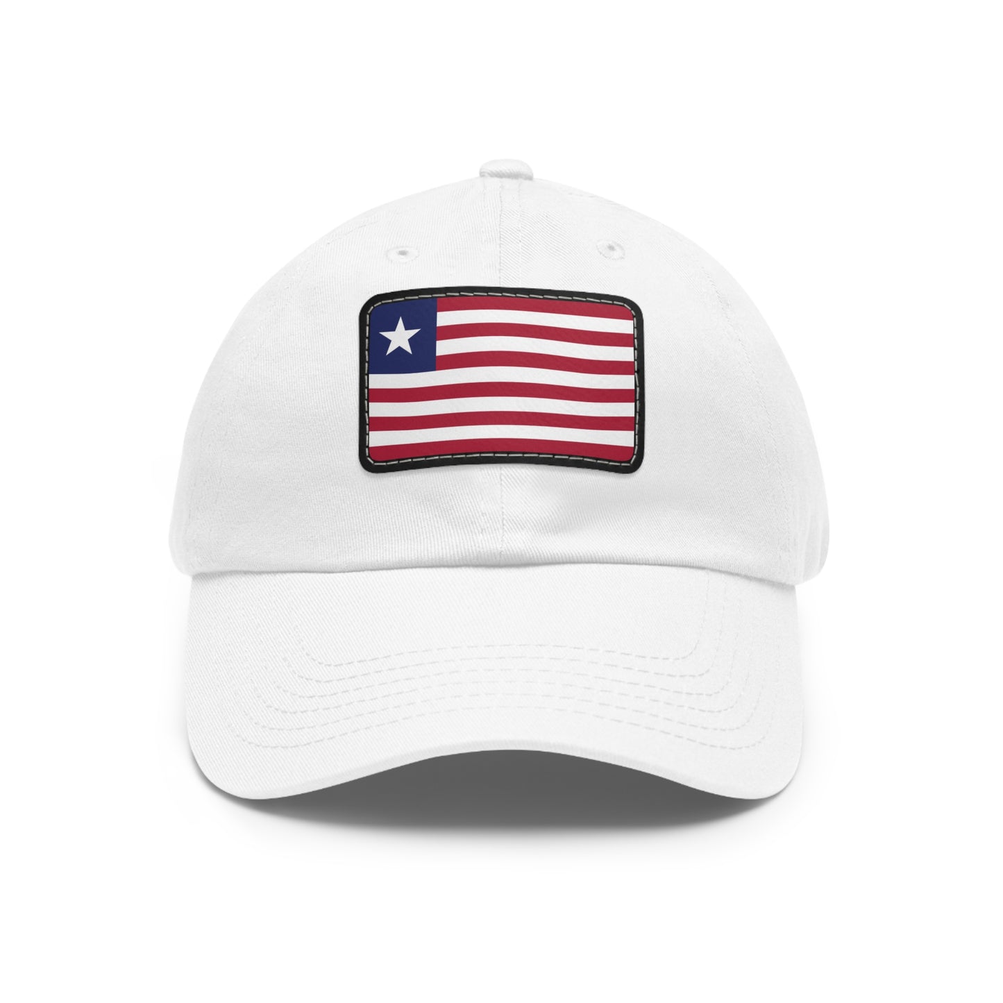 Flag Village Liberia Flag Hat Cap with Leather Patch