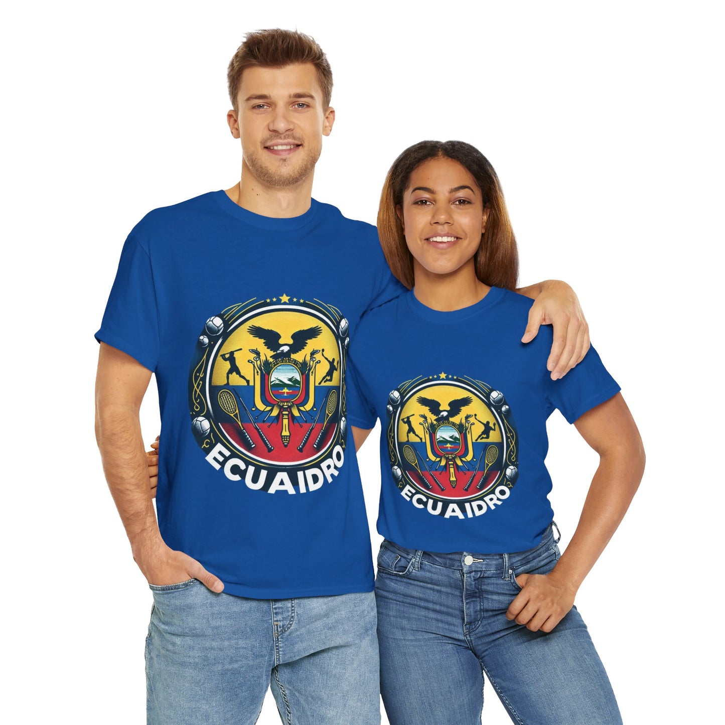 Flag Village Ecuador Sporting Flag T-SHIRT Heavy Cotton Tee ECU0001