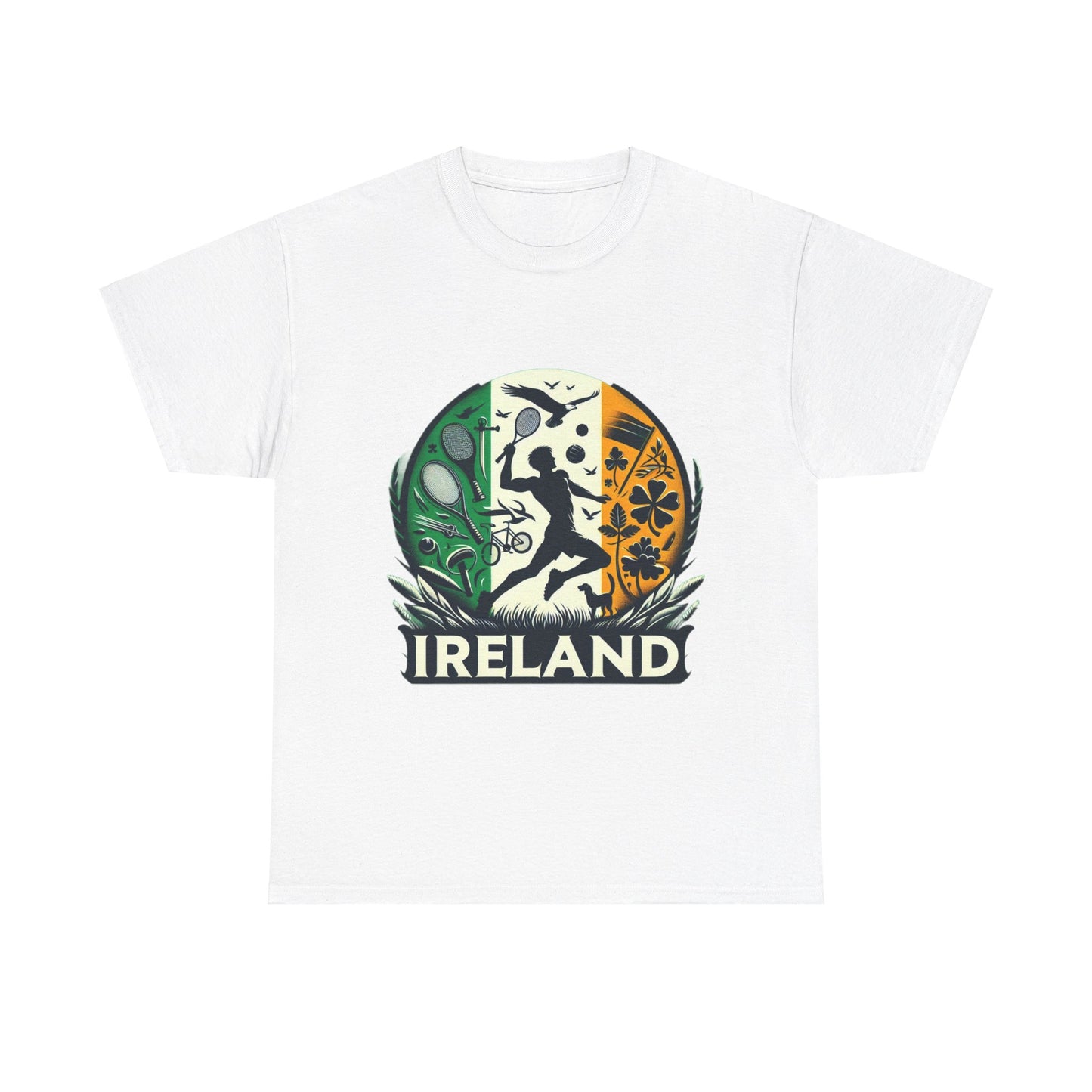 Flag Village Ireland Sporting Flag T-SHIRT Heavy Cotton Tee IRL0004