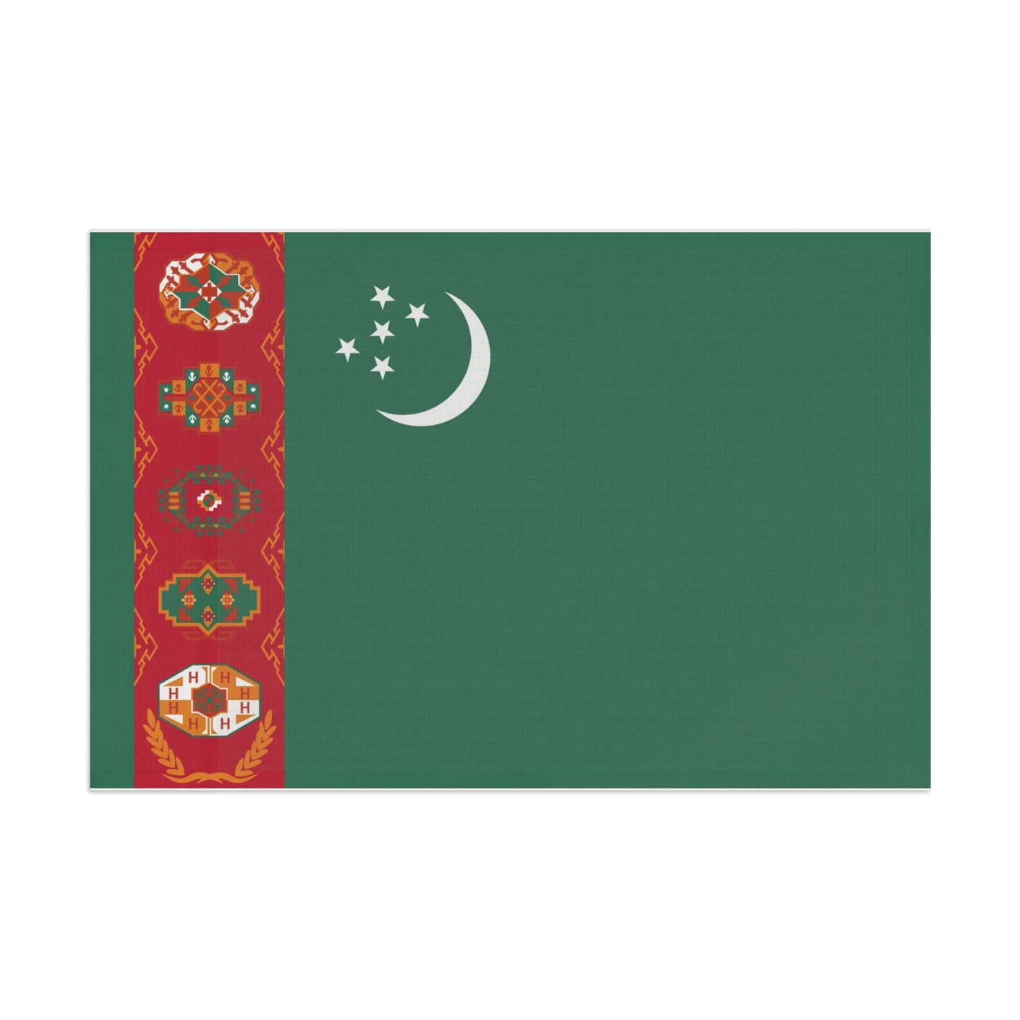 Flag Village Turkmenistan Flag 18" x 12" / 36" x 24" / 60" x 36"