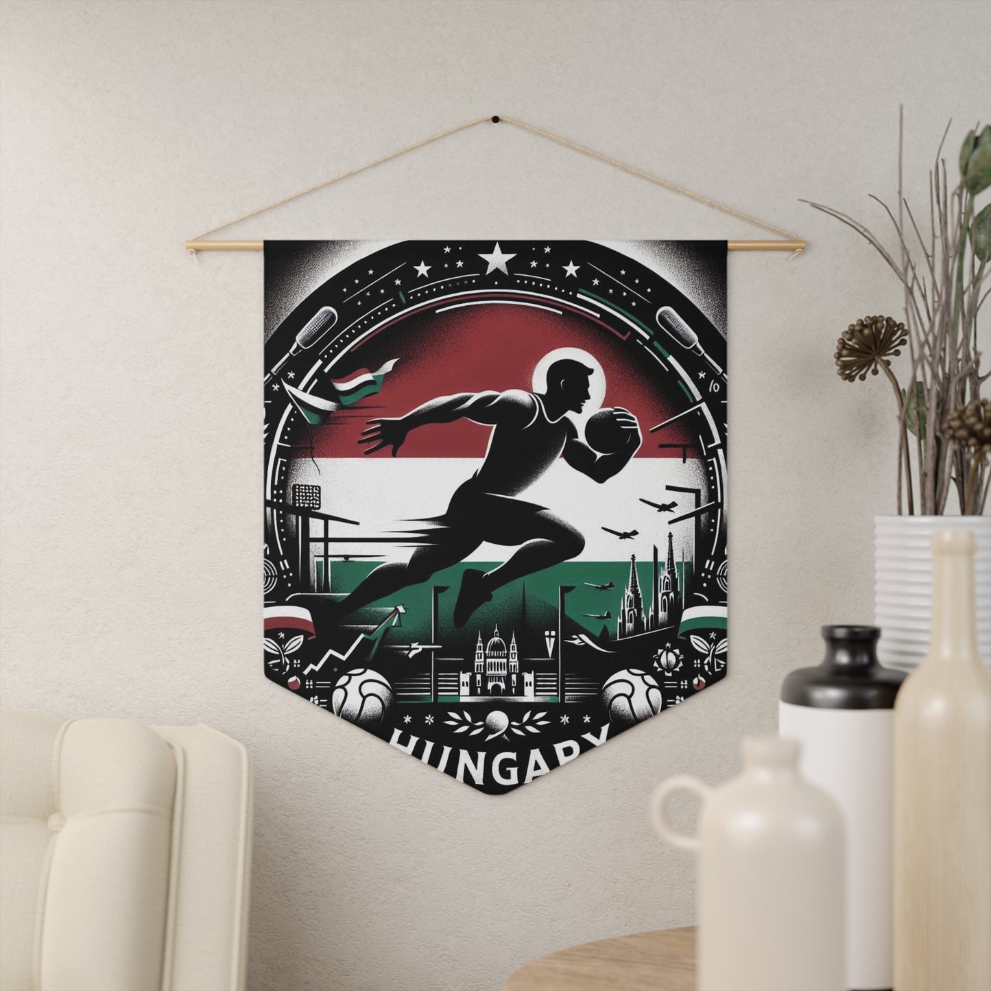 Flag Village Hungary Flag Pennant Sporting Home Wall decoration HUN0001