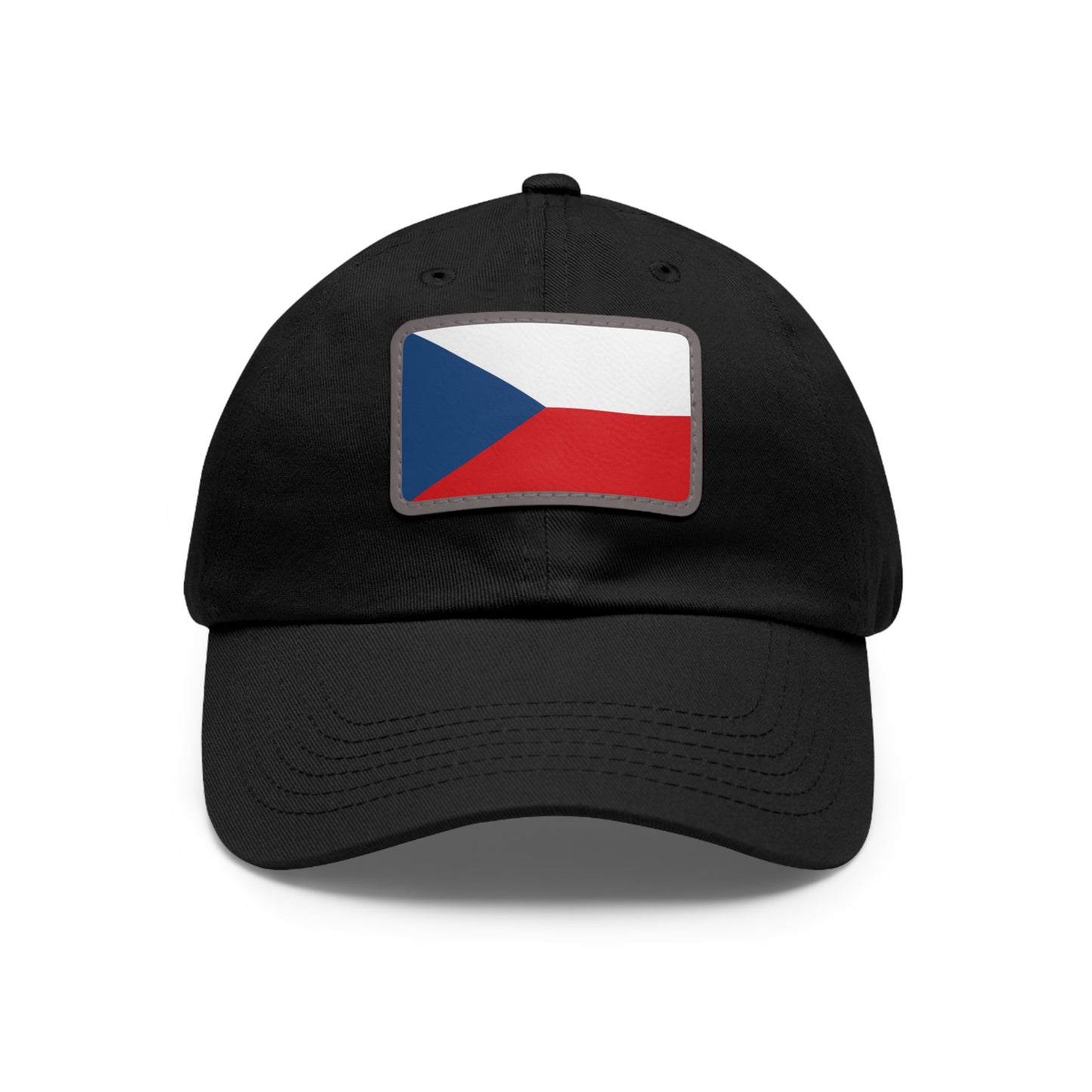 Flag Village Czech Republic Flag Hat Cap with Leather Patch